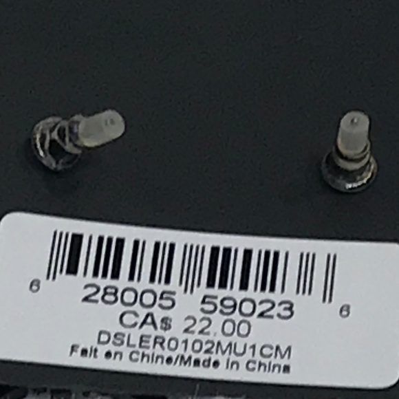 NWT Design Lab Lord & Taylor Circle Drop Earrings/Purple & Pink Rhinestones - Picture 4 of 9